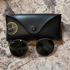 Ray-Ban Black and Gold Sunglasses